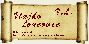 Vlajko Loncović vizit kartica